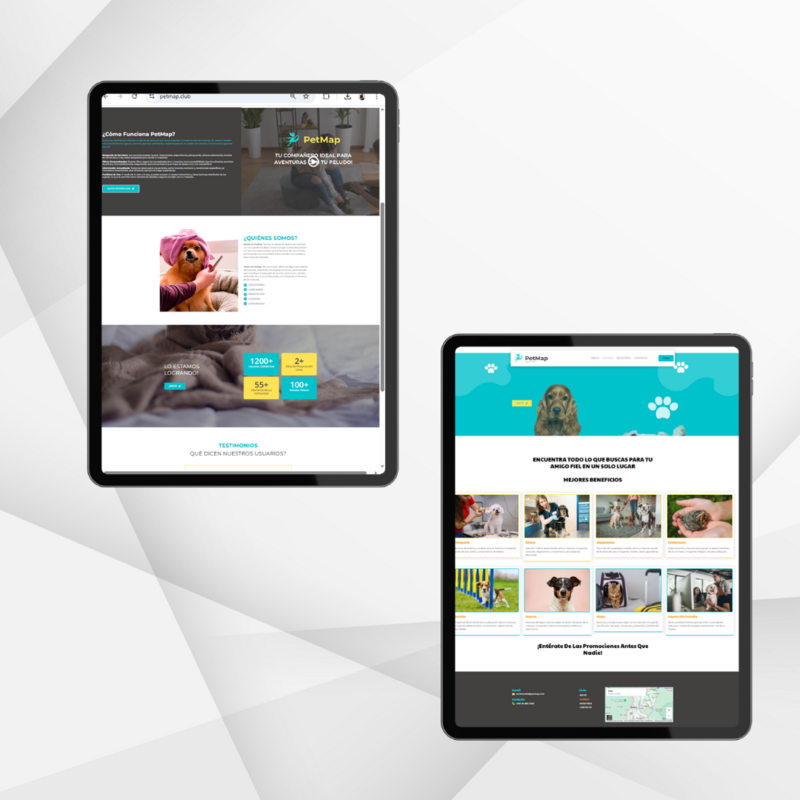 Sitio web de trafico hacia descarga de app movil. 